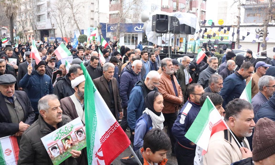 حضور دانشگاهیان دانشگاه تخصصی فناوری های نوین آمل در راهپیمایی روز قدس