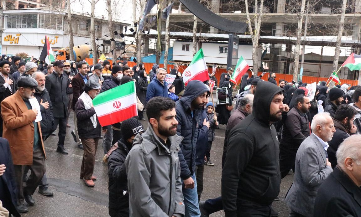 حضور دانشگاهیان دانشگاه تخصصی فناوری های نوین آمل در راهپیمایی روز قدس