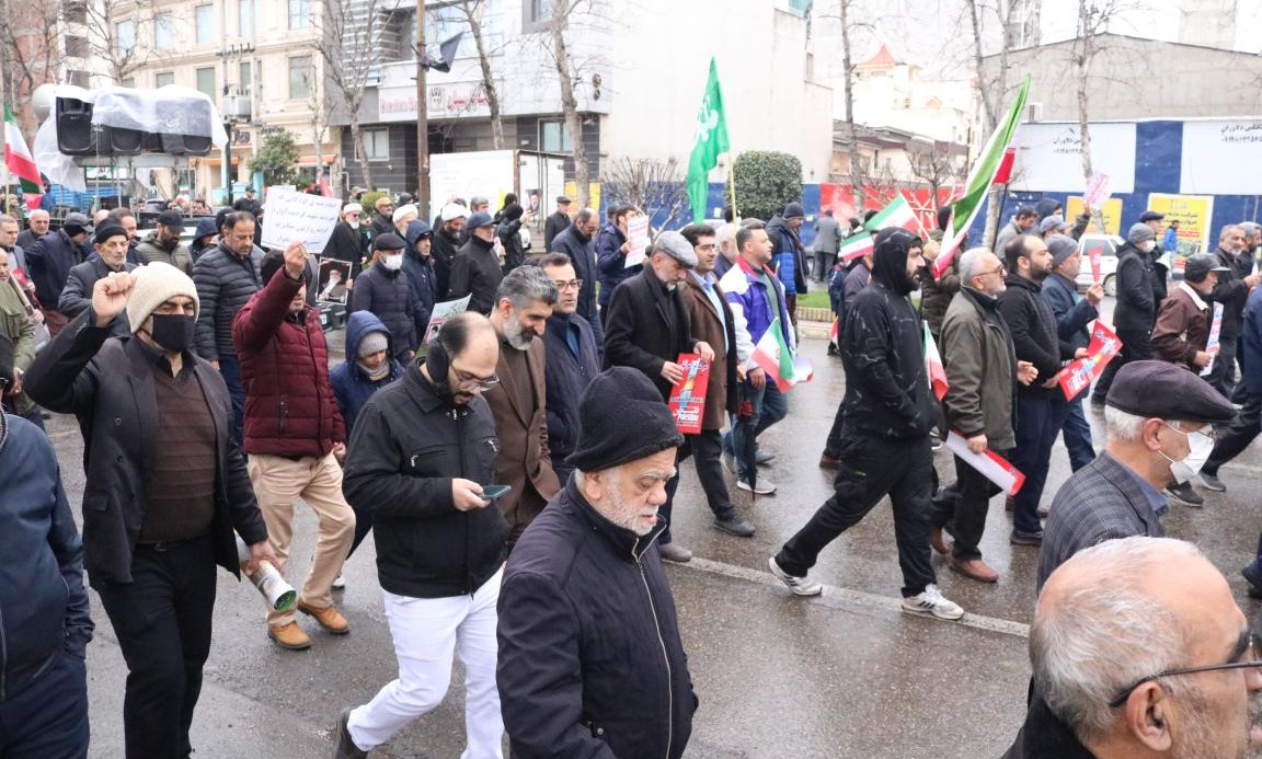 حضور دانشگاهیان دانشگاه تخصصی فناوری های نوین آمل در راهپیمایی روز قدس