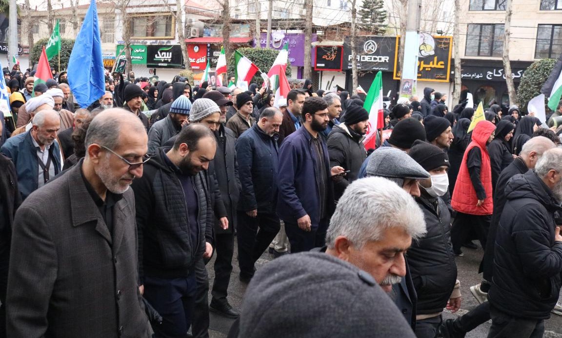 حضور دانشگاهیان دانشگاه تخصصی فناوری های نوین آمل در راهپیمایی روز قدس