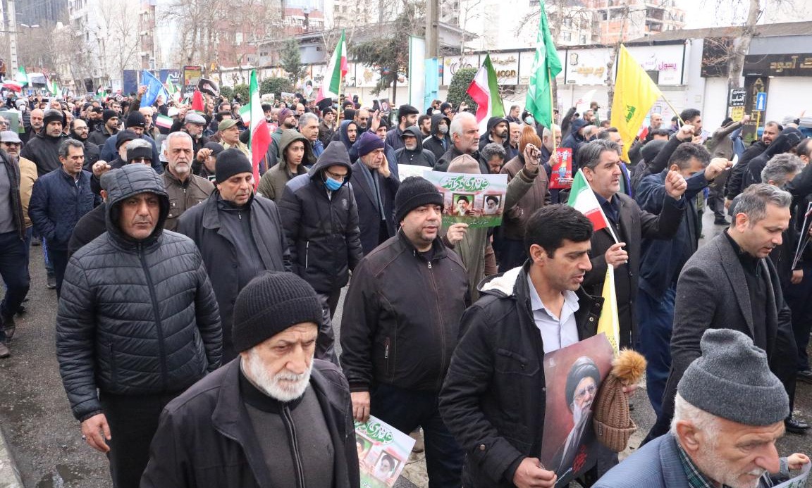حضور دانشگاهیان دانشگاه تخصصی فناوری های نوین آمل در راهپیمایی روز قدس