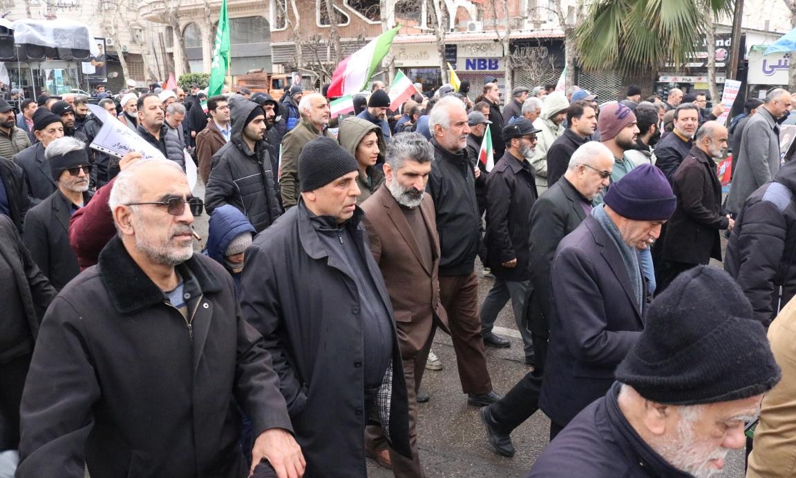 حضور دانشگاهیان دانشگاه تخصصی فناوری های نوین آمل در راهپیمایی روز قدس