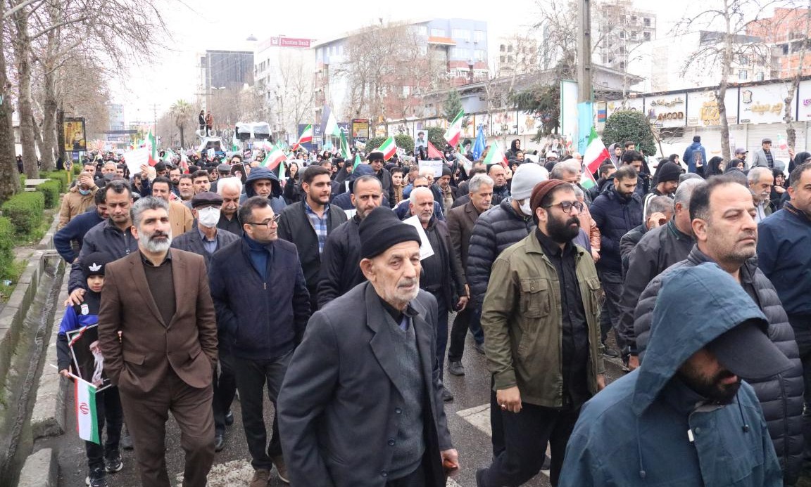 حضور دانشگاهیان دانشگاه تخصصی فناوری های نوین آمل در راهپیمایی روز قدس