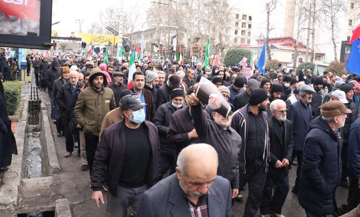 حضور دانشگاهیان دانشگاه تخصصی فناوری های نوین آمل در راهپیمایی روز قدس