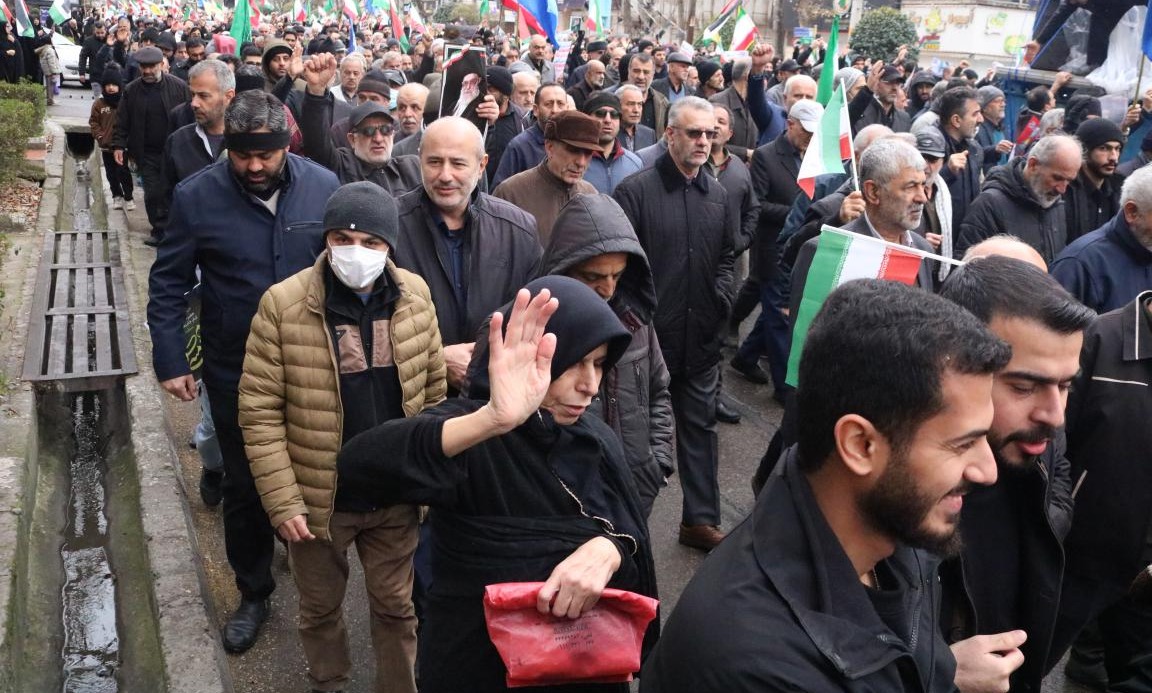 حضور دانشگاهیان دانشگاه تخصصی فناوری های نوین آمل در راهپیمایی روز قدس
