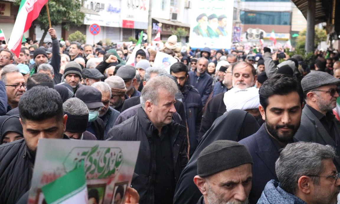 حضور دانشگاهیان دانشگاه تخصصی فناوری های نوین آمل در راهپیمایی روز قدس