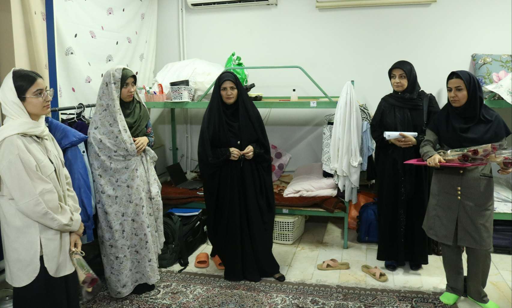 Donation of Flowers to Female Dormitory Students on the Occasion of the Birth of Hazrat Masoumeh (peace be upon her), Celebration of Girl's Day