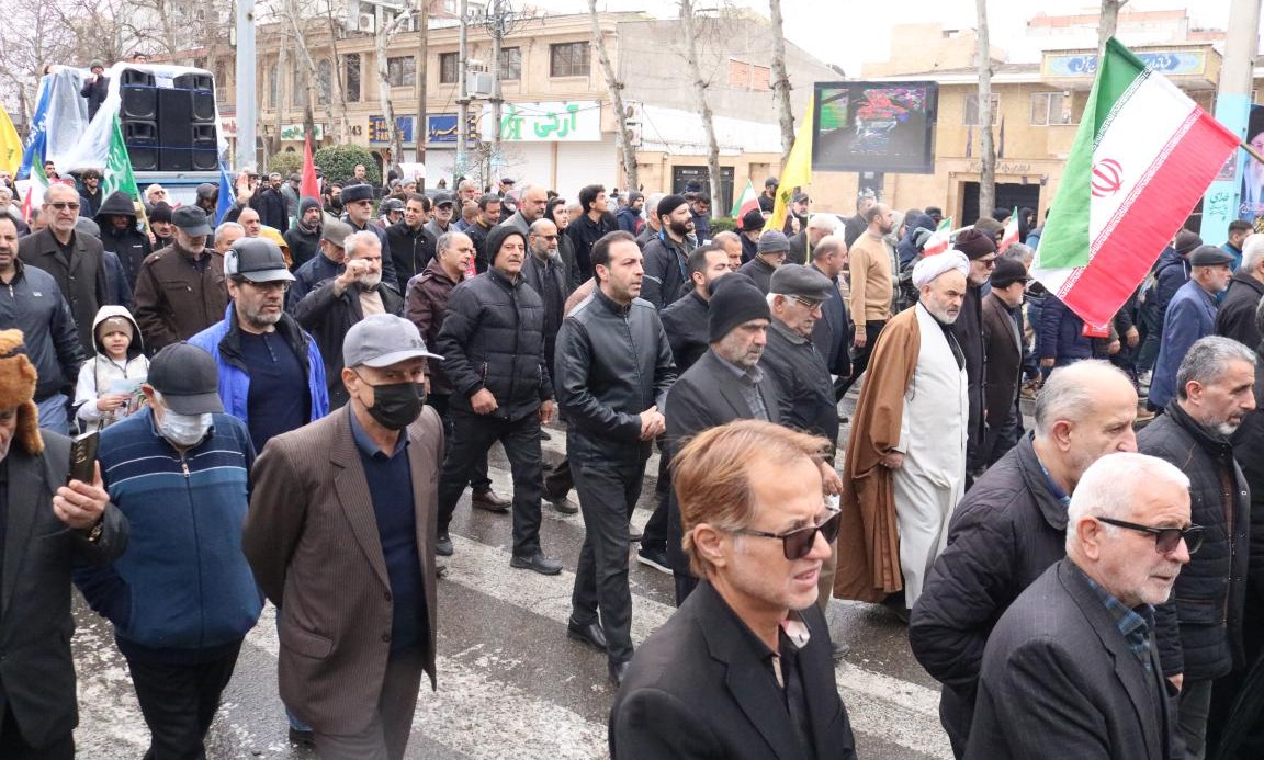 حضور دانشگاهیان دانشگاه تخصصی فناوری های نوین آمل در راهپیمایی روز قدس